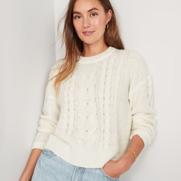 Old Navy Sweaters - NWT - Tall Old Navy Cable-Knit Sweater Sea Salt